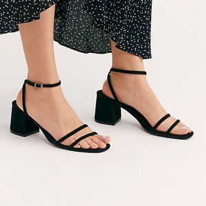 New Free People Gabby Black heel Suede EU37 US 6.5-7